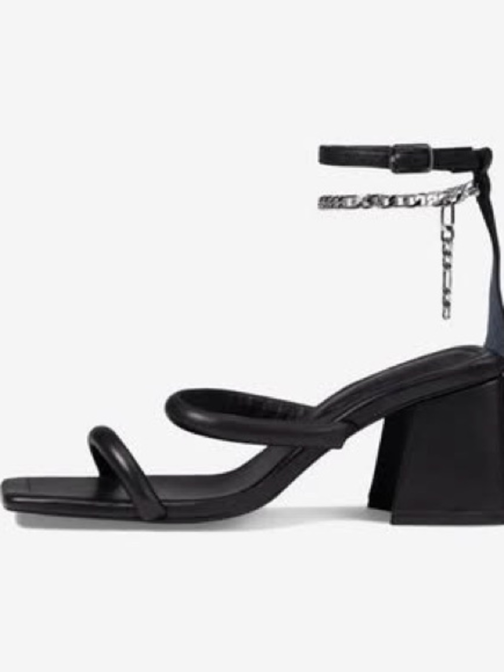 Black Free People Parker Chain Heels size 37.5 EU or 7.5 US - Picture 2 of 11